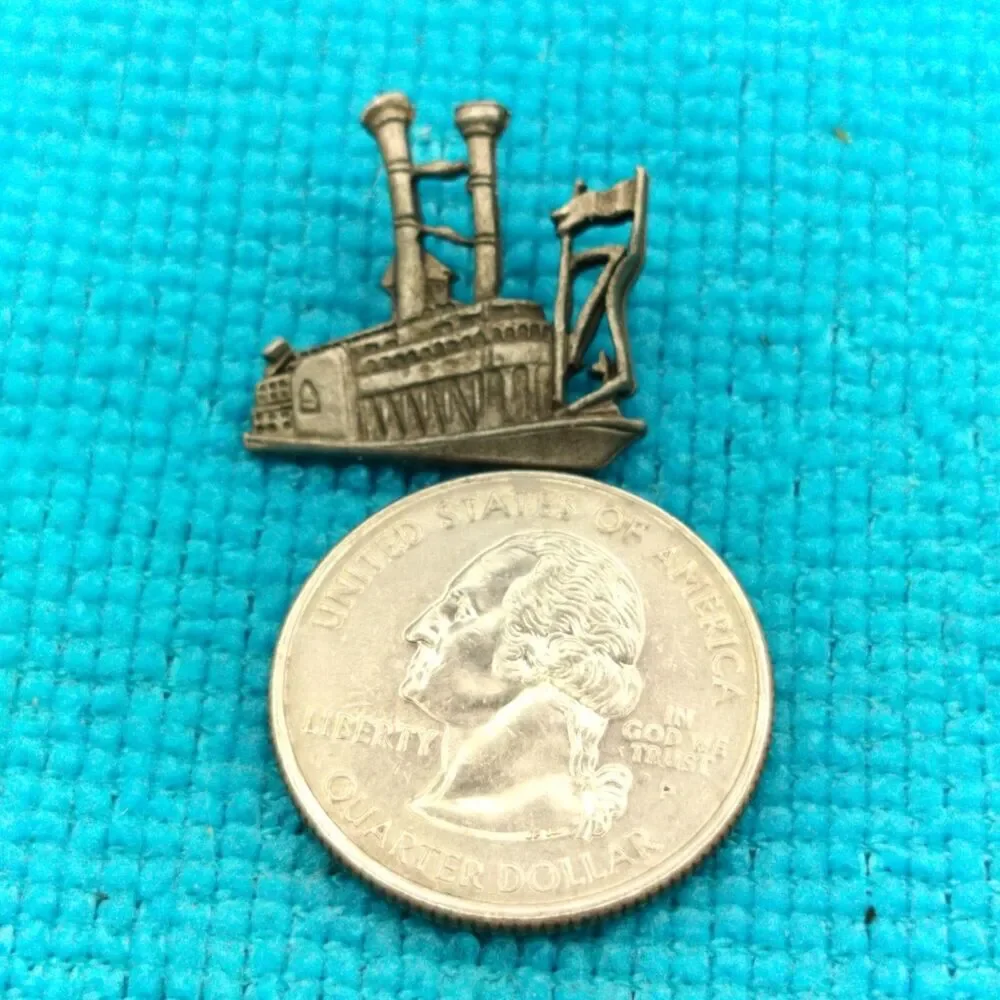 Steam Ship Old Boat Vintage Pin Nautical